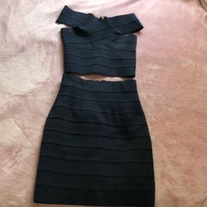 Navy blue two pieces outfit